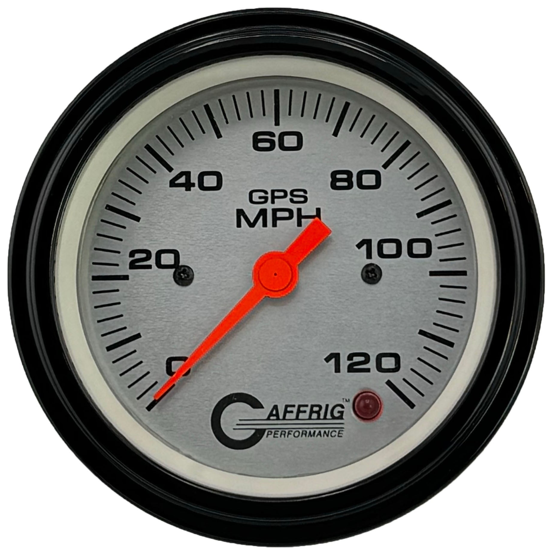 GAFFRIG PART #4555 3 3/8 INCH GPS ANALOG 120 MPH SPEEDOMETER MARINE BOAT GAUGE HEAD ONLY PLATINUM