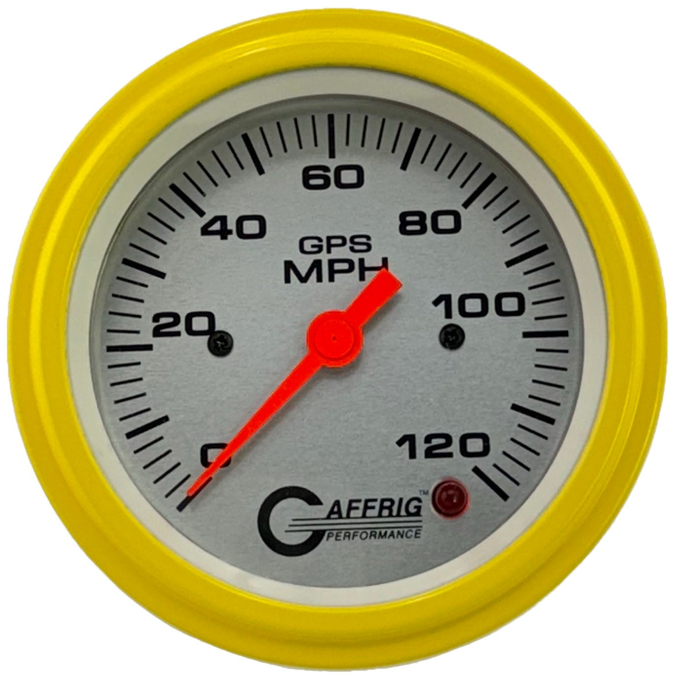GAFFRIG PART #4555 3 3/8 INCH GPS ANALOG 120 MPH SPEEDOMETER MARINE BOAT GAUGE HEAD ONLY PLATINUM