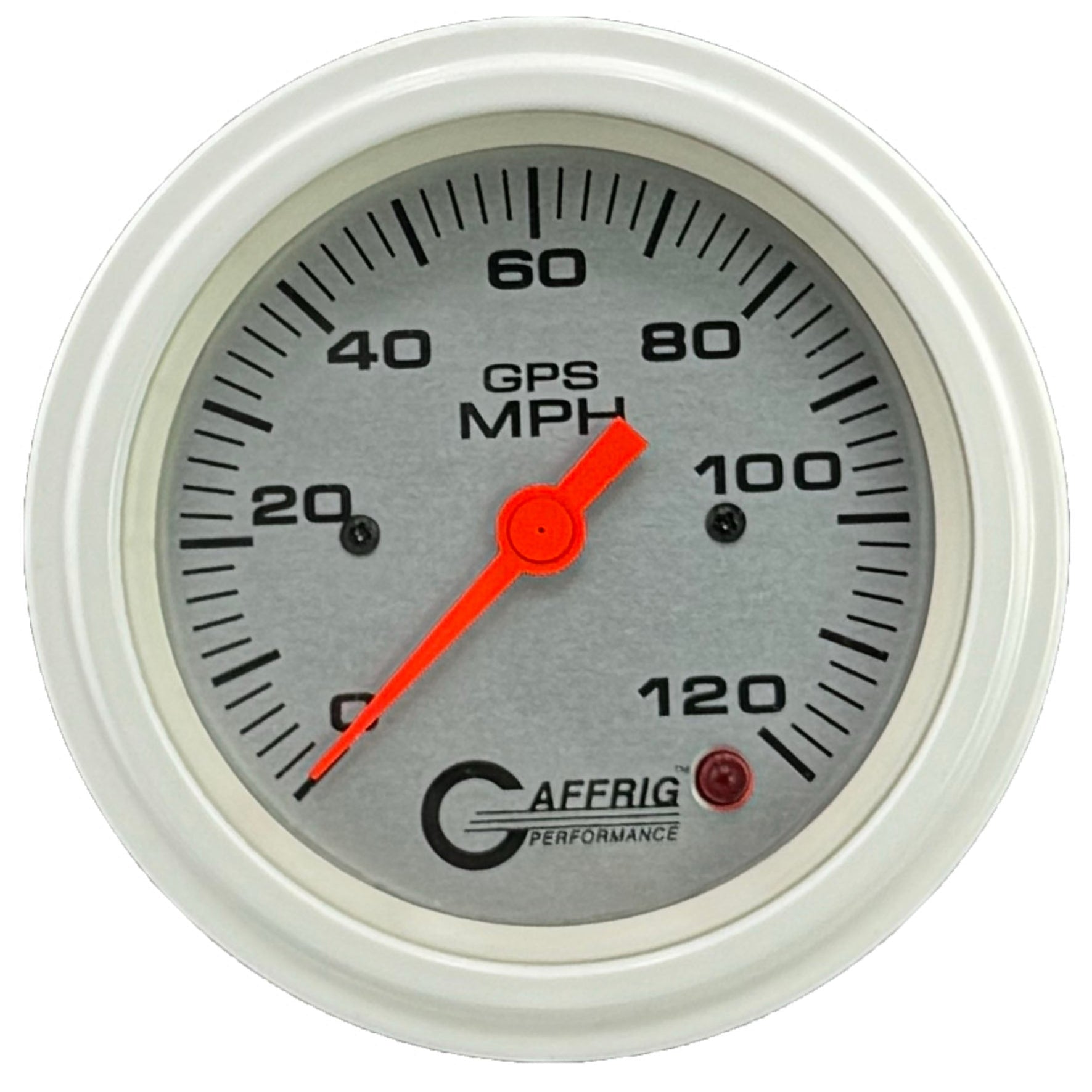 GAFFRIG PART #4555 3 3/8 INCH GPS ANALOG 120 MPH SPEEDOMETER MARINE BOAT GAUGE HEAD ONLY PLATINUM