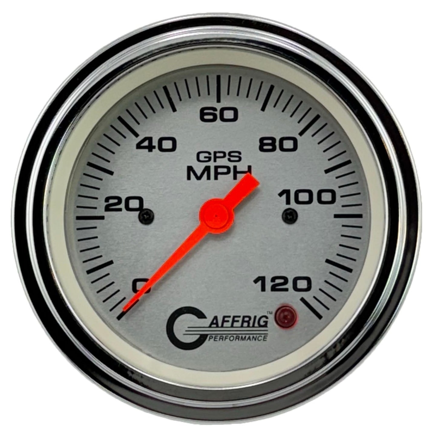 GAFFRIG PART #4555 3 3/8 INCH GPS ANALOG 120 MPH SPEEDOMETER MARINE BOAT GAUGE HEAD ONLY PLATINUM