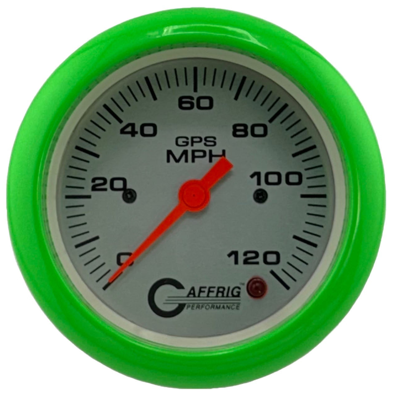 GAFFRIG PART #4555 3 3/8 INCH GPS ANALOG 120 MPH SPEEDOMETER MARINE BOAT GAUGE HEAD ONLY PLATINUM