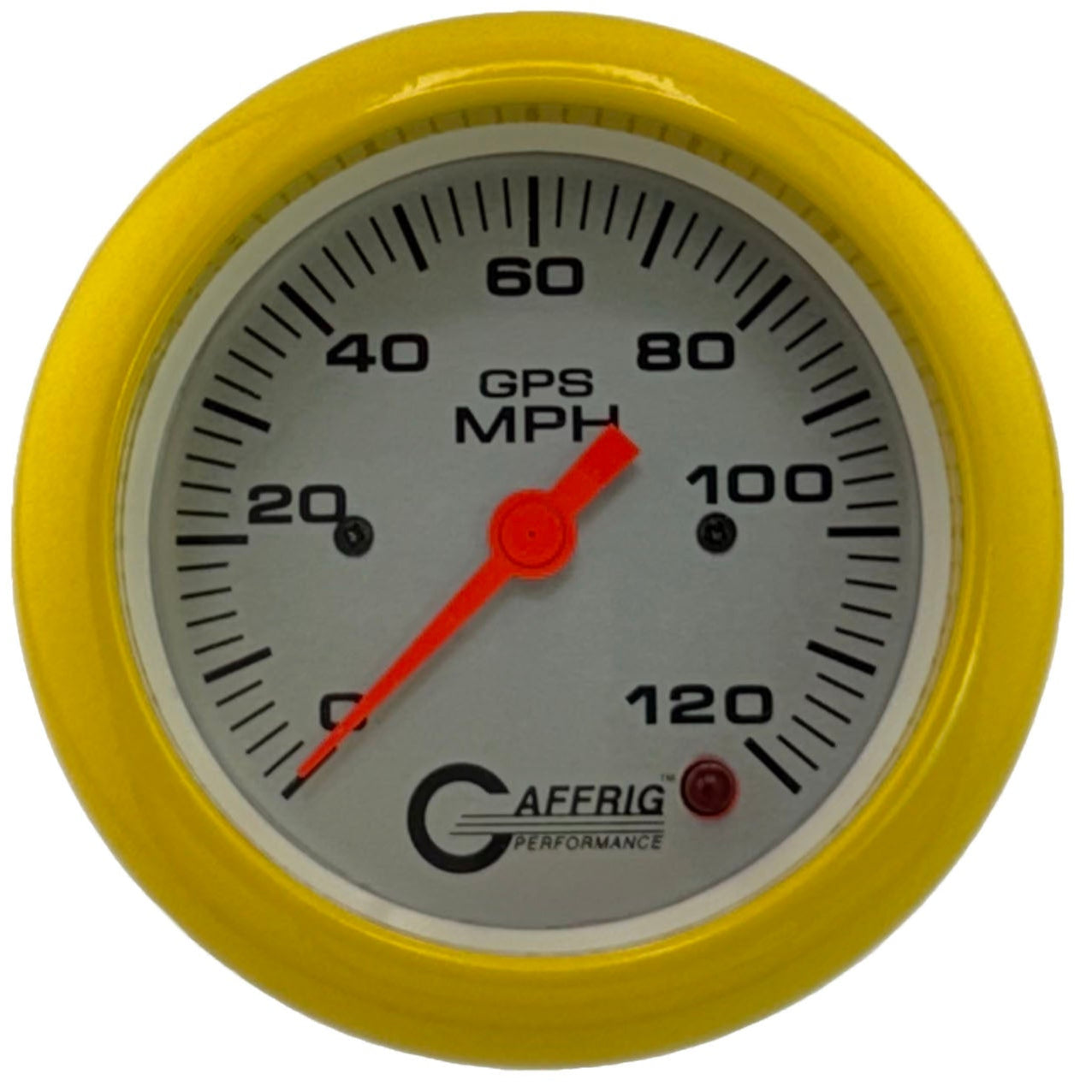 GAFFRIG PART #4555 3 3/8 INCH GPS ANALOG 120 MPH SPEEDOMETER MARINE BOAT GAUGE HEAD ONLY PLATINUM