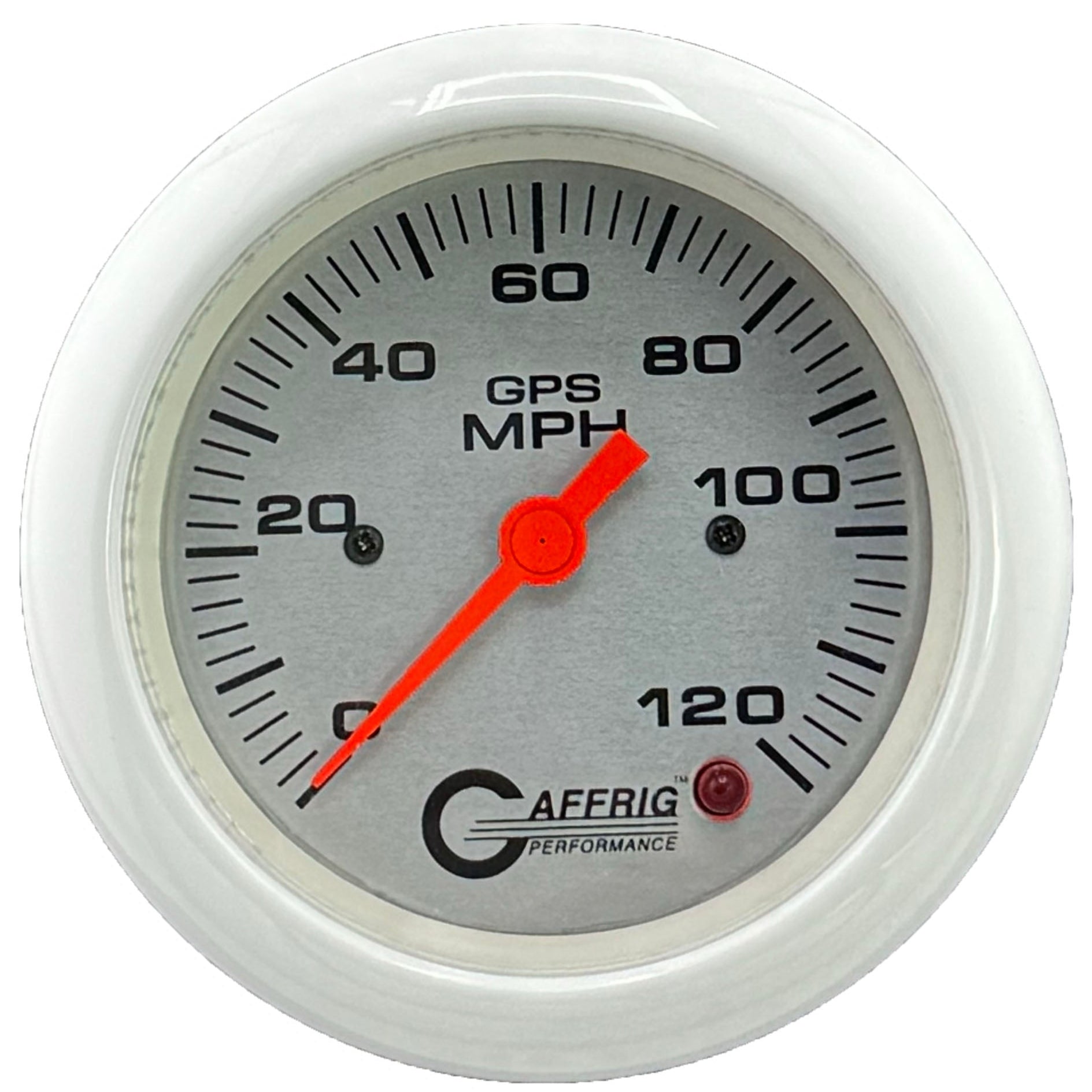 GAFFRIG PART #4555 3 3/8 INCH GPS ANALOG 120 MPH SPEEDOMETER MARINE BOAT GAUGE HEAD ONLY PLATINUM