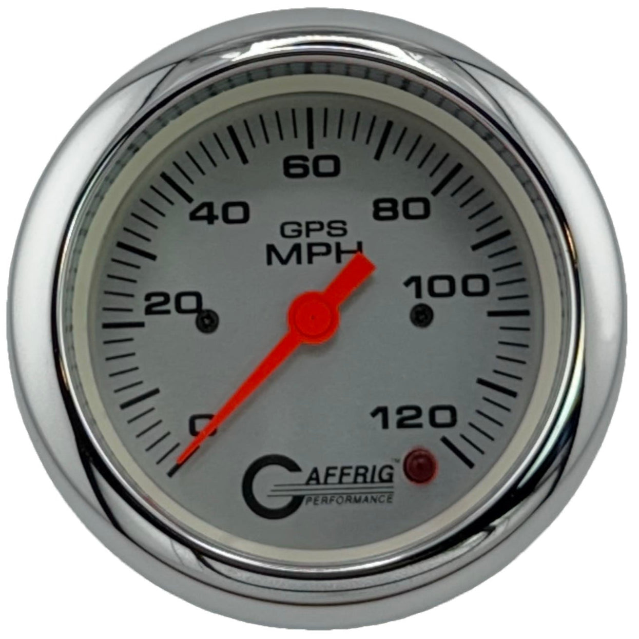 GAFFRIG PART #4555 3 3/8 INCH GPS ANALOG 120 MPH SPEEDOMETER MARINE BOAT GAUGE HEAD ONLY PLATINUM