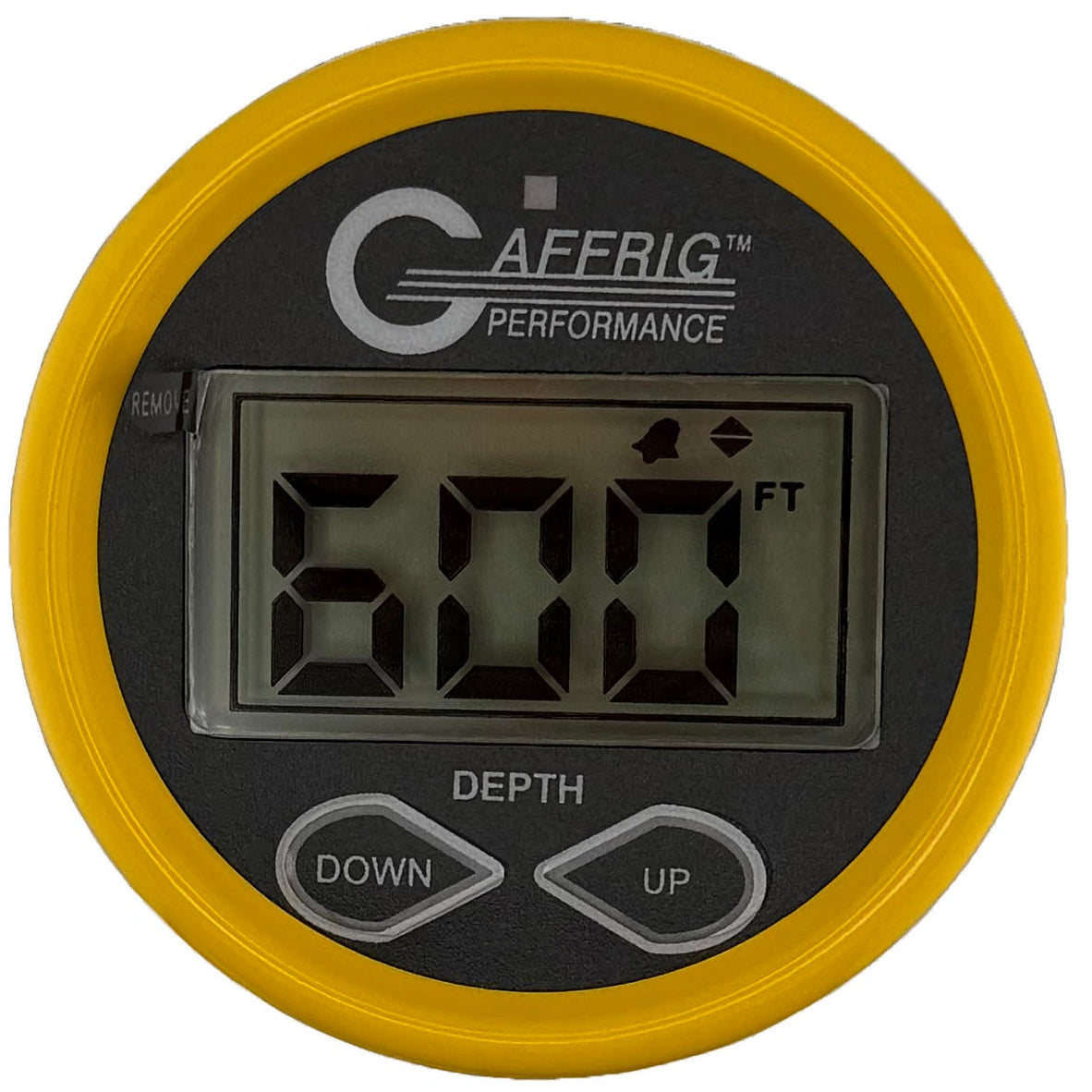 GAFFRIG PART #5003 2 INCH HIGH PERFORMANCE DIGITAL DEPTH SOUNDER MARINE BOAT GAUGE KIT BLACK W/ALARM - BLACK