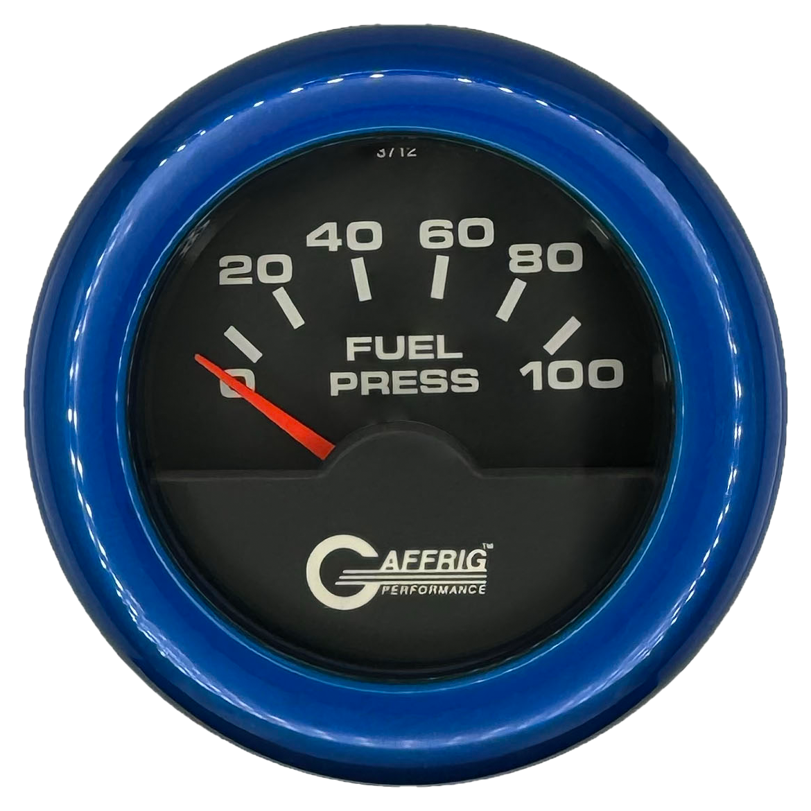 #5004 2 INCH ELECTRIC FUEL PRESS. 0-100 PSI BLACK Blue / Step