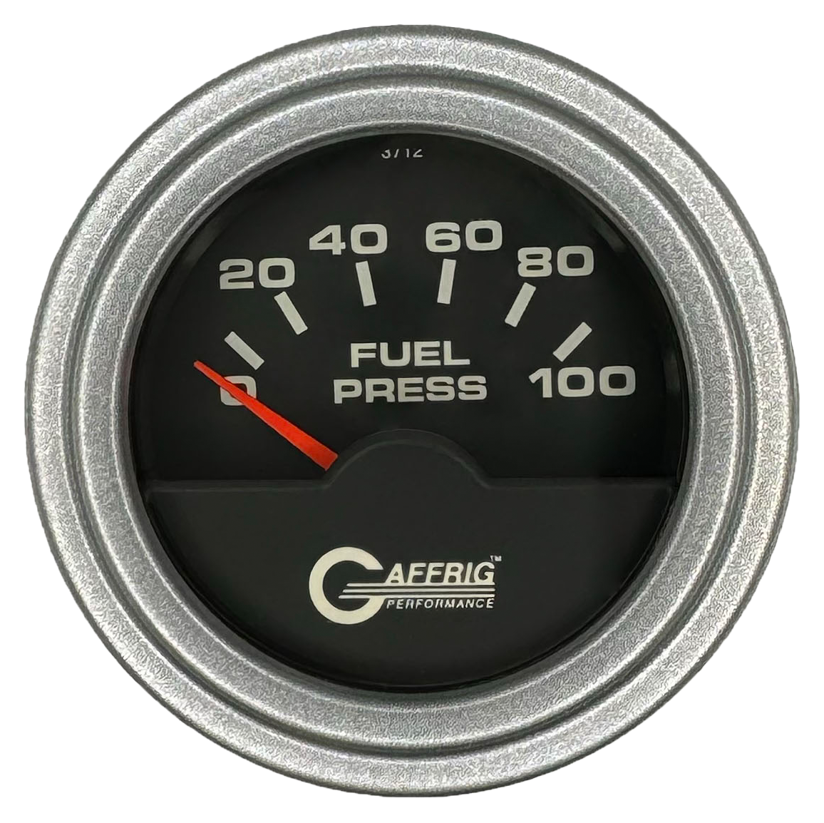 #5004 2 INCH ELECTRIC FUEL PRESS. 0-100 PSI BLACK Platinum / Step