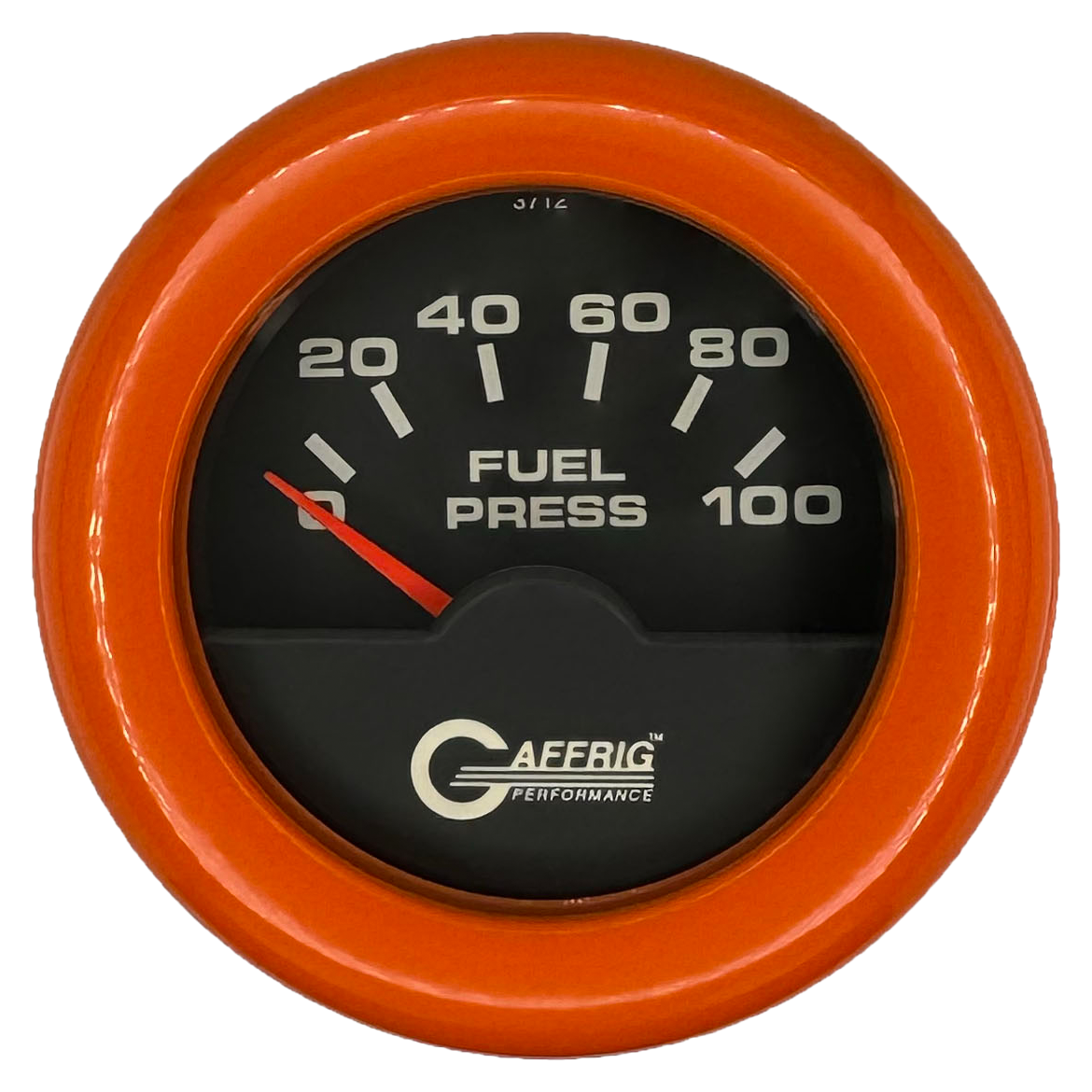 #5004 2 INCH ELECTRIC FUEL PRESS. 0-100 PSI BLACK Orange / Step