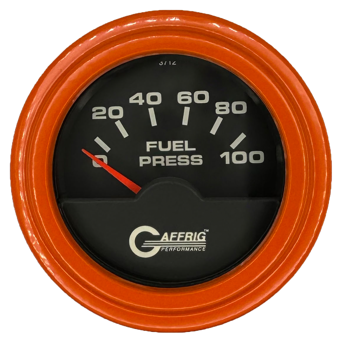 #5004 2 INCH ELECTRIC FUEL PRESS. 0-100 PSI BLACK Orange / Step