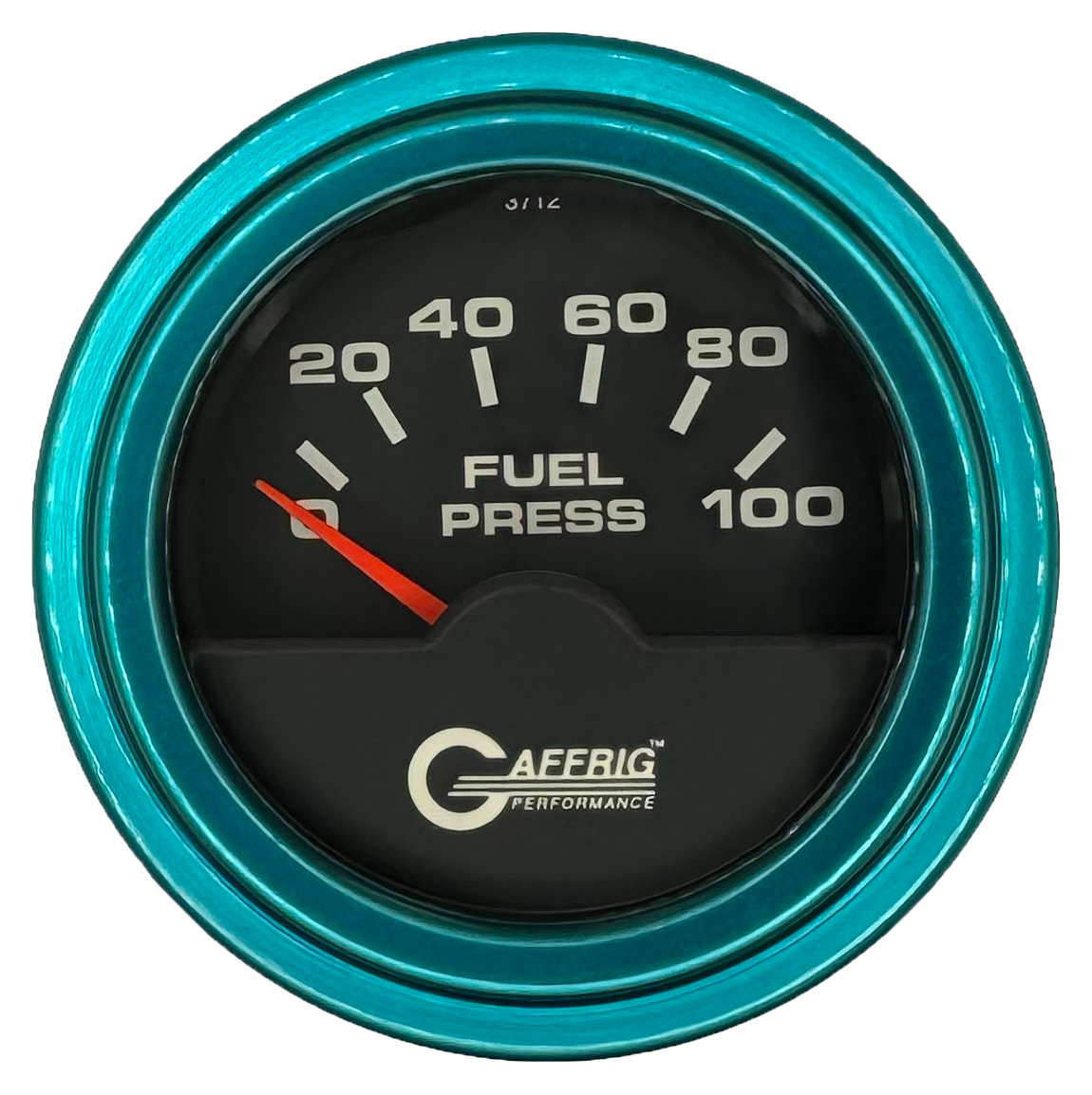 #5004 2 INCH ELECTRIC FUEL PRESS. 0-100 PSI BLACK Teal / Step