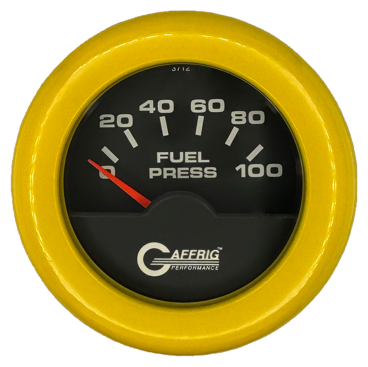 #5004 2 INCH ELECTRIC FUEL PRESS. 0-100 PSI BLACK Yellow / Step