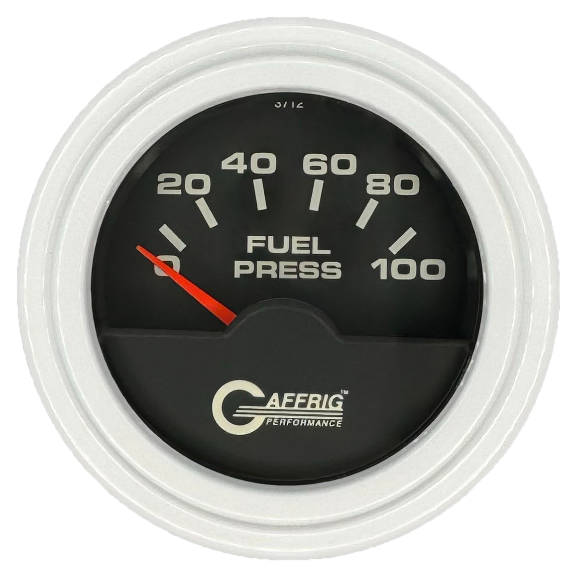 #5004 2 INCH ELECTRIC FUEL PRESS. 0-100 PSI BLACK White / Step