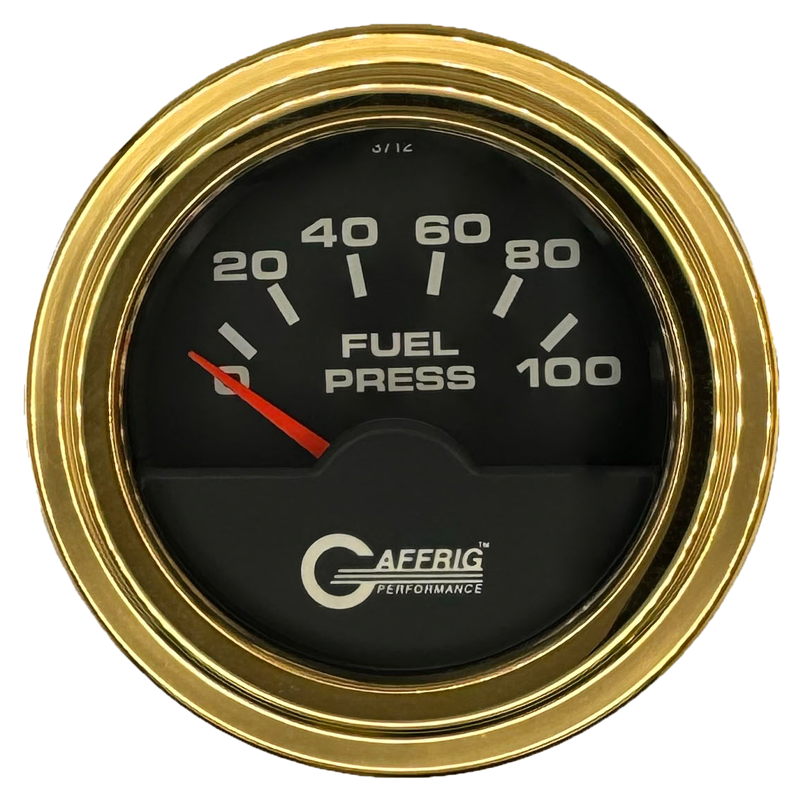 #5004 2 INCH ELECTRIC FUEL PRESS. 0-100 PSI BLACK Gold / Step