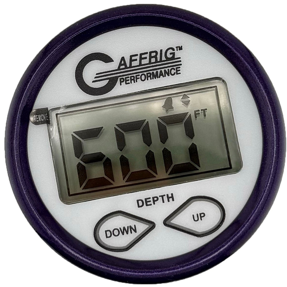 GAFFRIG PART #5005 2 INCH HIGH PERFORMANCE DIGITAL DEPTH SOUNDER MARINE BOAT GAUGE KIT WHITE W/ALARM - WHITE