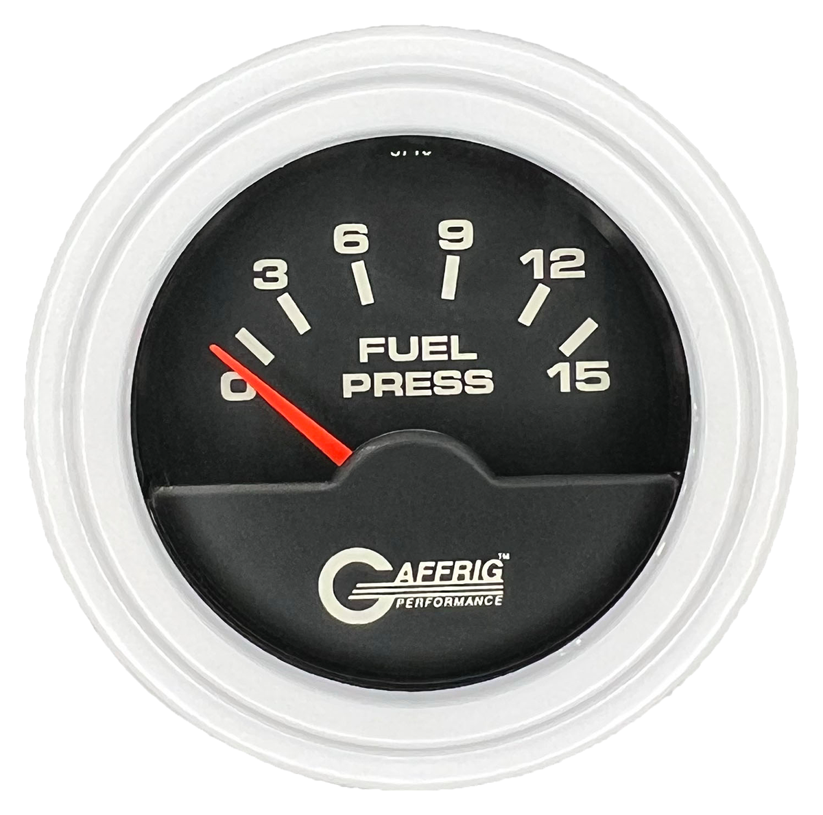 #5006 2 INCH ELECTRIC FUEL PRESS. 0-15 PSI Black White / Step