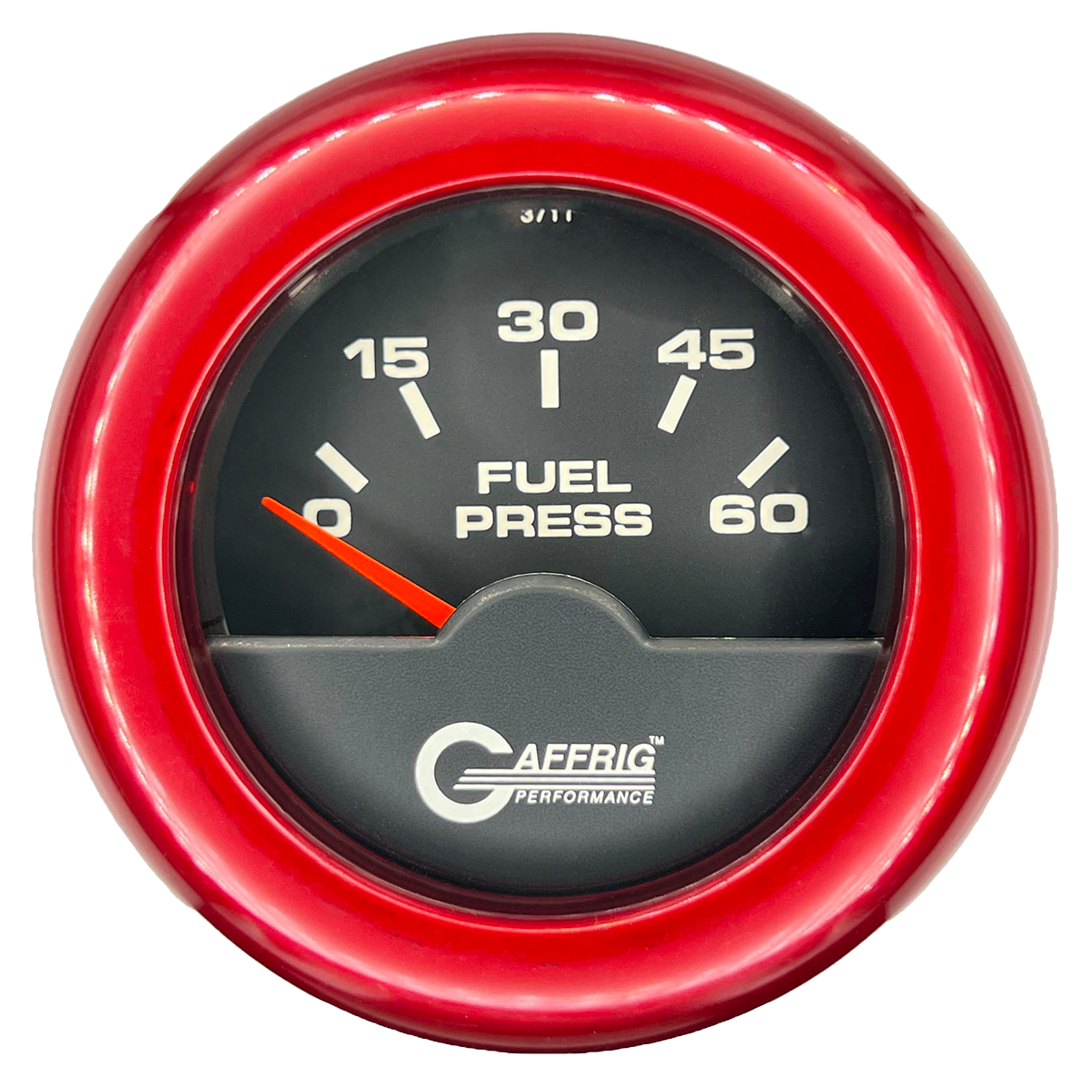 #5008 2 INCH ELECTRIC FUEL PRESS. 0-60 PSI Black Red / Step