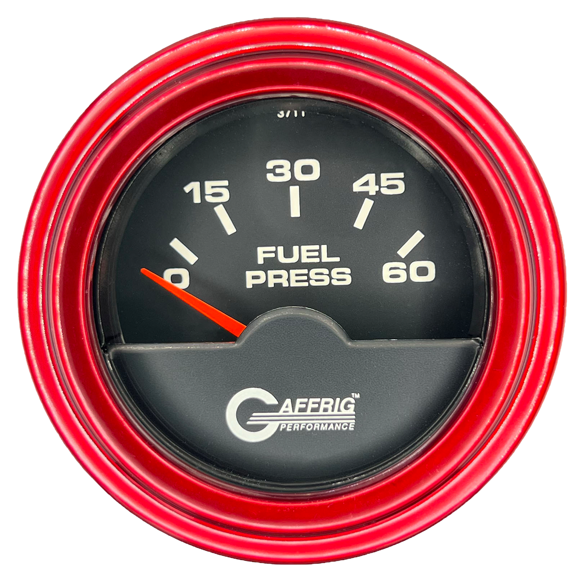 #5008 2 INCH ELECTRIC FUEL PRESS. 0-60 PSI Black Red / Step