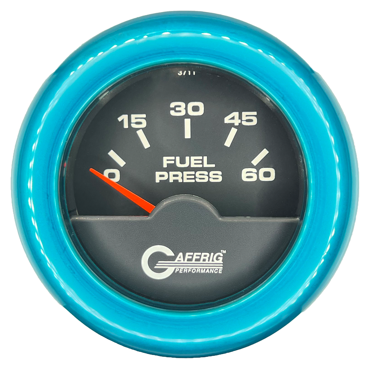 #5008 2 INCH ELECTRIC FUEL PRESS. 0-60 PSI Black Teal / Step