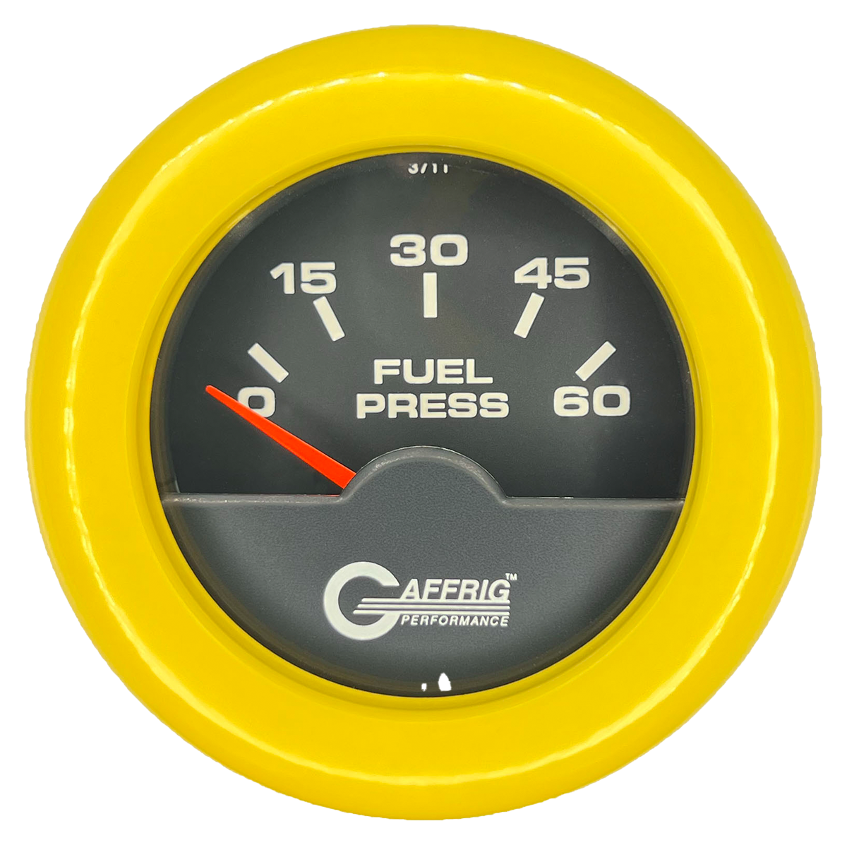 #5008 2 INCH ELECTRIC FUEL PRESS. 0-60 PSI Black Yellow / Step