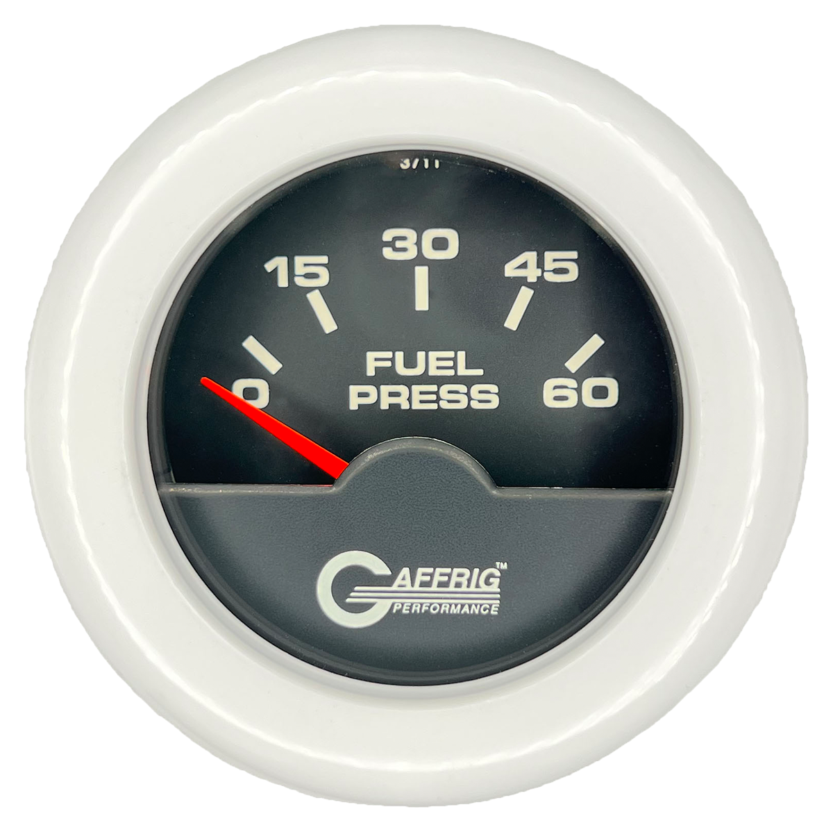 #5008 2 INCH ELECTRIC FUEL PRESS. 0-60 PSI Black White / Step