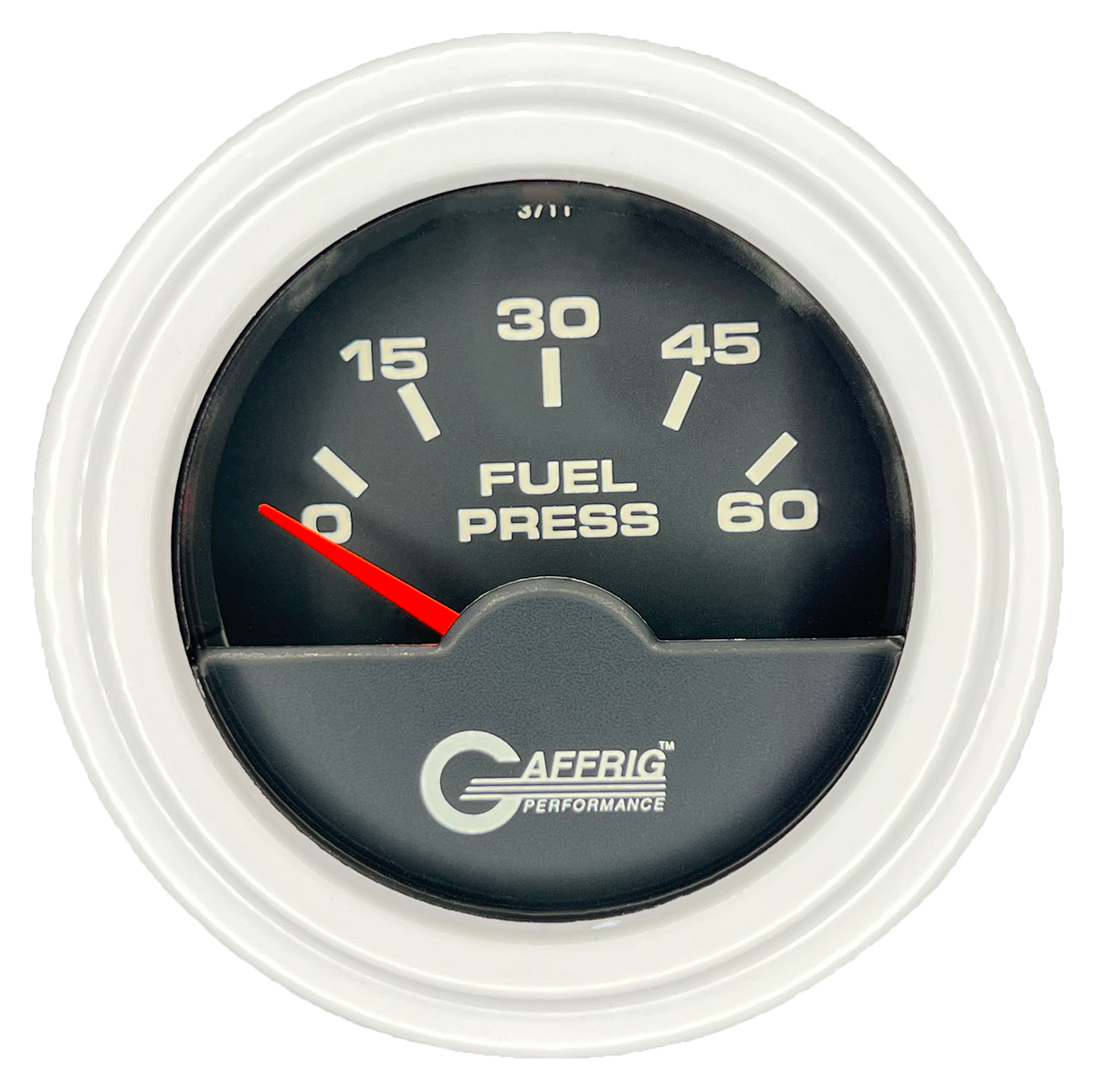 #5008 2 INCH ELECTRIC FUEL PRESS. 0-60 PSI Black White / Step