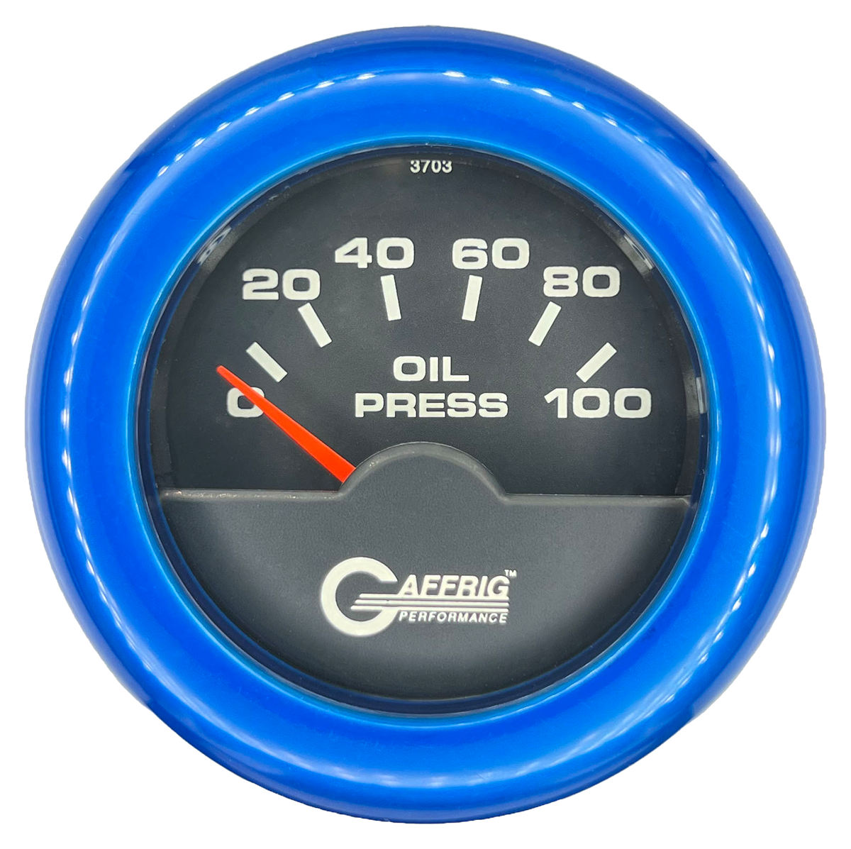 #5012 2 INCH ELECTRIC OIL PRESSURE 0-100 PSI Black Blue / Step