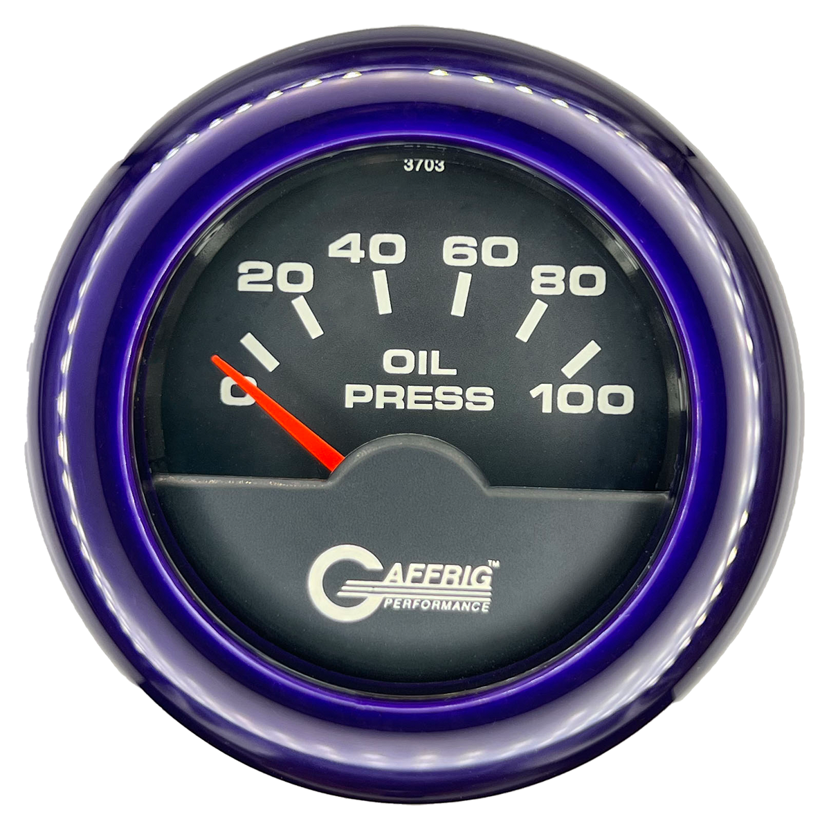 #5012 2 INCH ELECTRIC OIL PRESSURE 0-100 PSI Black Purple / Step
