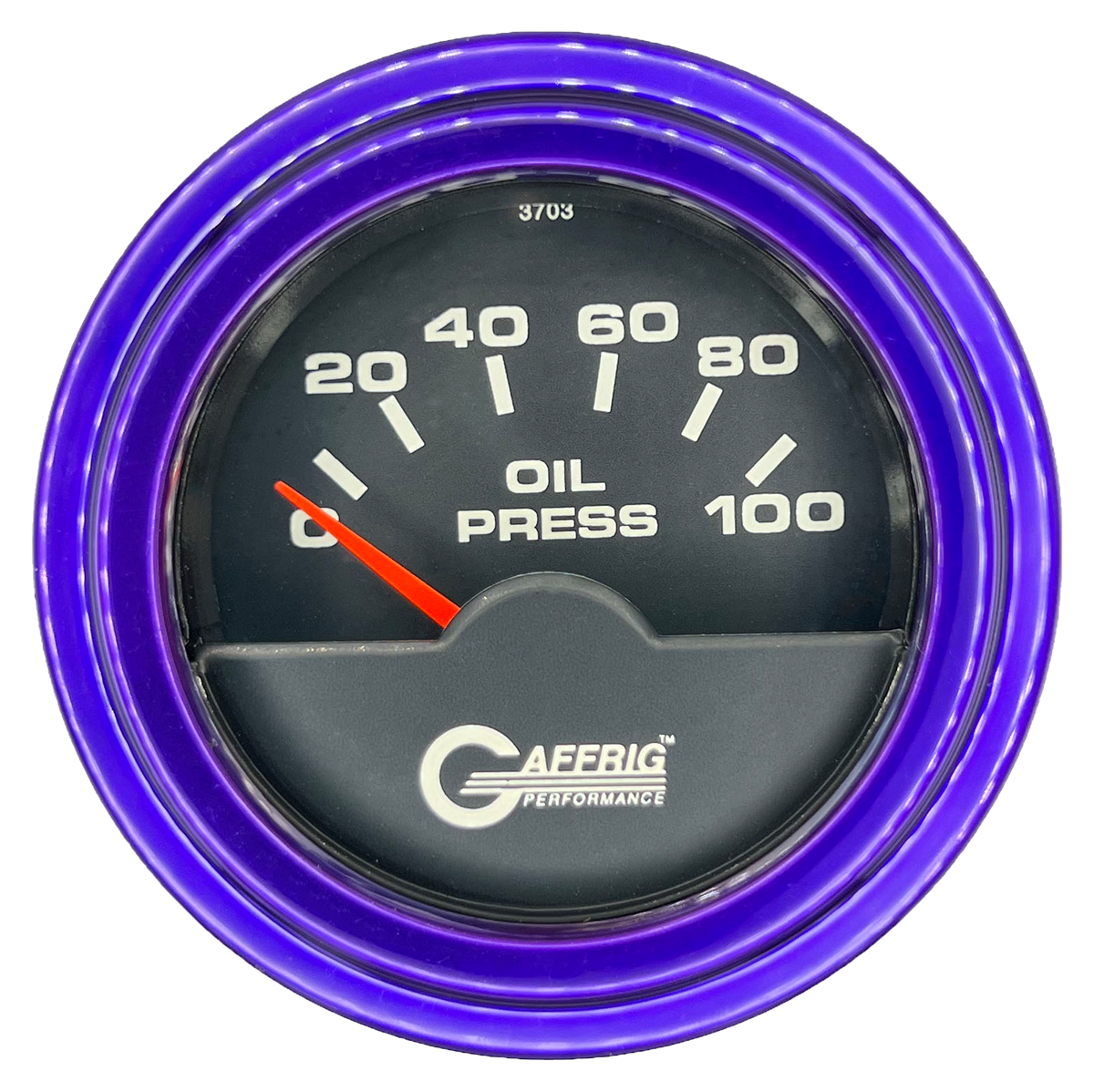 #5012 2 INCH ELECTRIC OIL PRESSURE 0-100 PSI Black Purple / Step