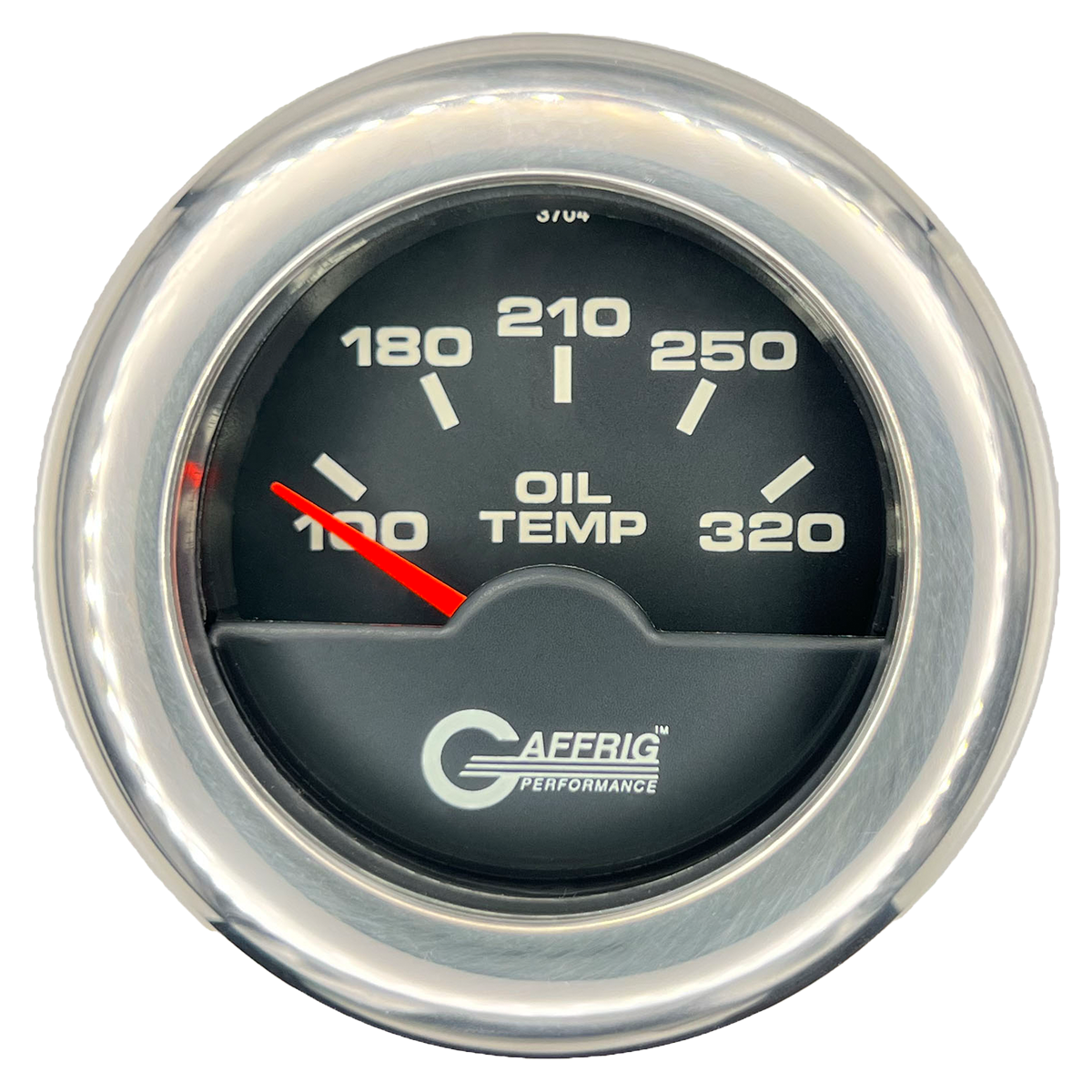 #5020 2 INCH ELECTRIC OIL TEMP. 100-320 F Black Chrome / Step