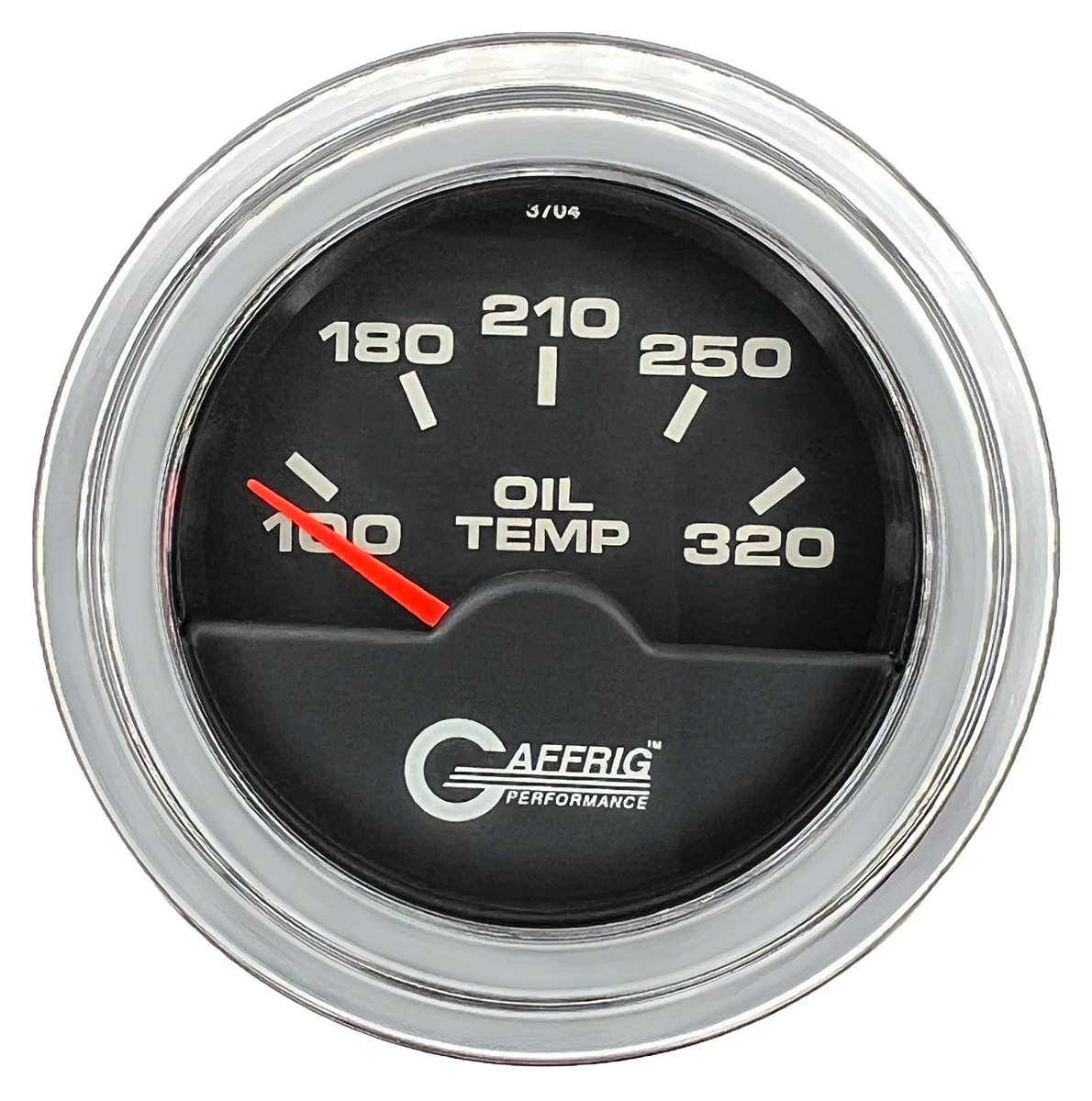 #5020 2 INCH ELECTRIC OIL TEMP. 100-320 F Black Chrome / Step