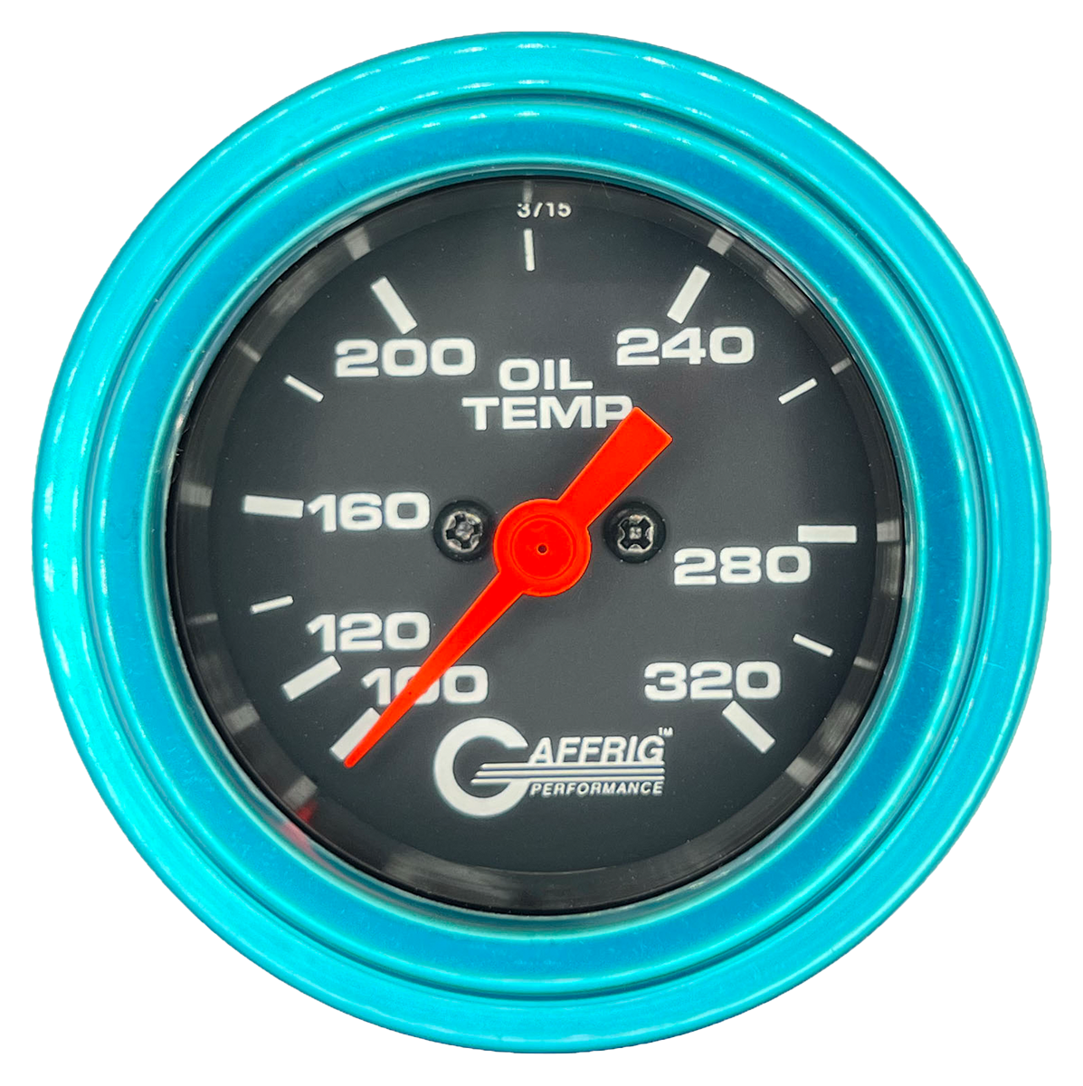 #5022 2 INCH ELECTRIC OIL TEMP. 100-320 F Black Teal / Step