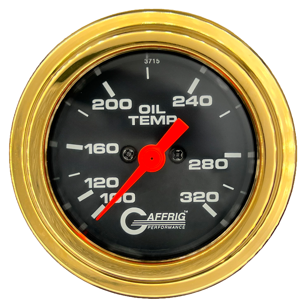 #5022 2 INCH ELECTRIC OIL TEMP. 100-320 F Black Gold / Step