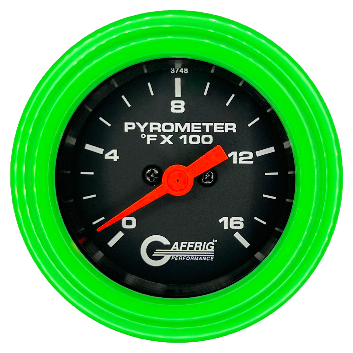 #5024 2 INCH ELECTRIC PYROMETER 0-1600 F Black Lime Green / Step