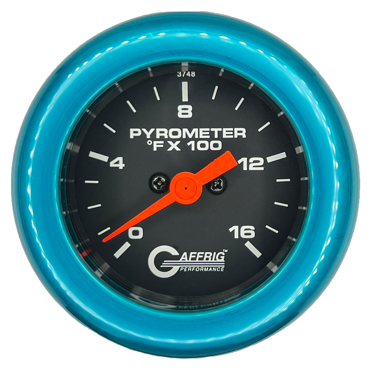 #5024 2 INCH ELECTRIC PYROMETER 0-1600 F Black Teal / Step