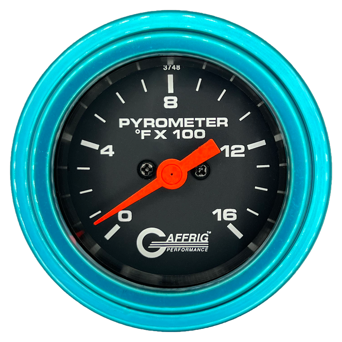 #5024 2 INCH ELECTRIC PYROMETER 0-1600 F Black Teal / Step