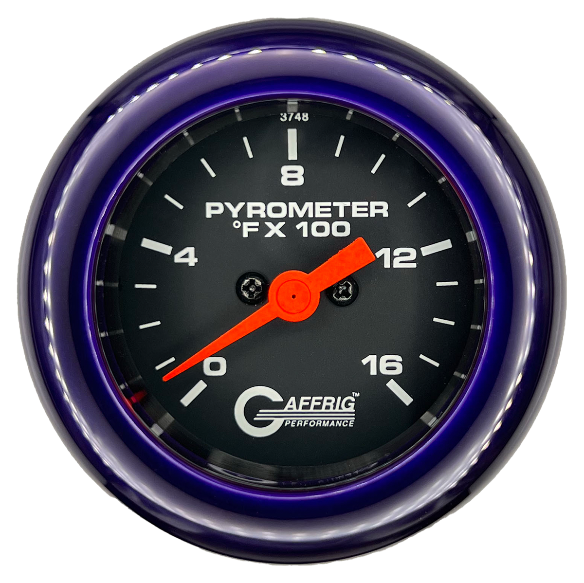 #5024 2 INCH ELECTRIC PYROMETER 0-1600 F Black Purple / Step
