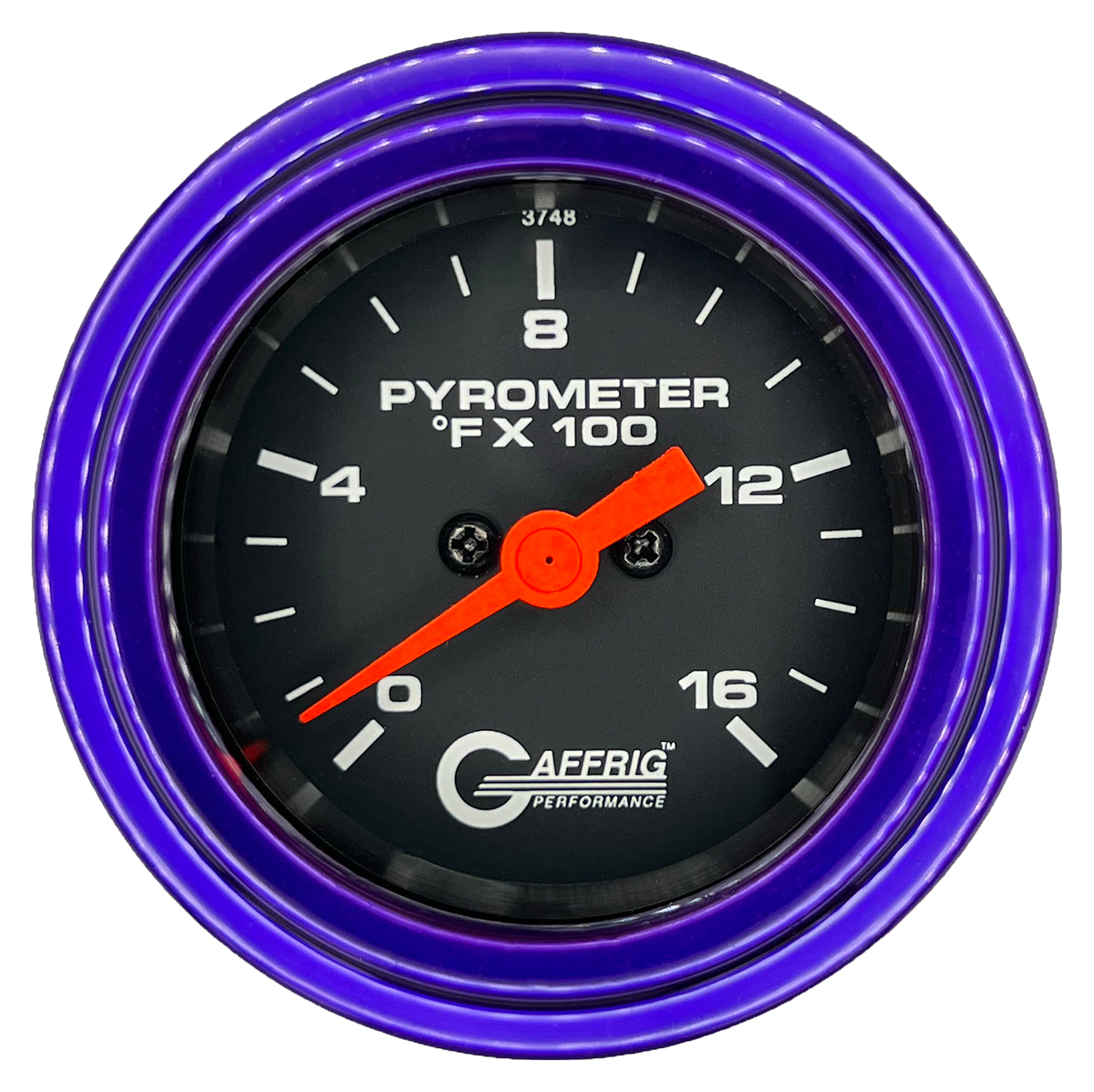 #5024 2 INCH ELECTRIC PYROMETER 0-1600 F Black Purple / Step