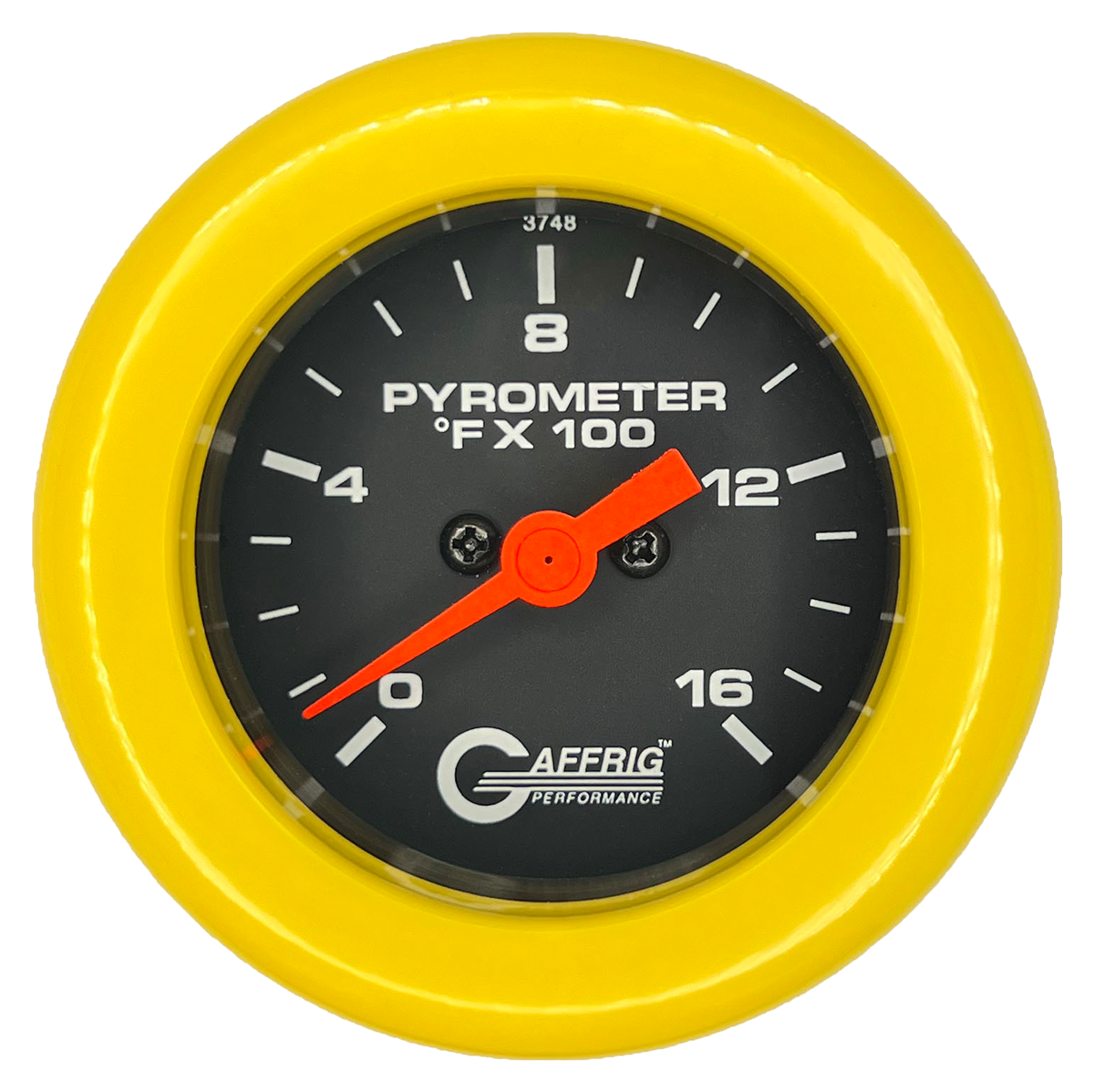 #5024 2 INCH ELECTRIC PYROMETER 0-1600 F Black Yellow / Step