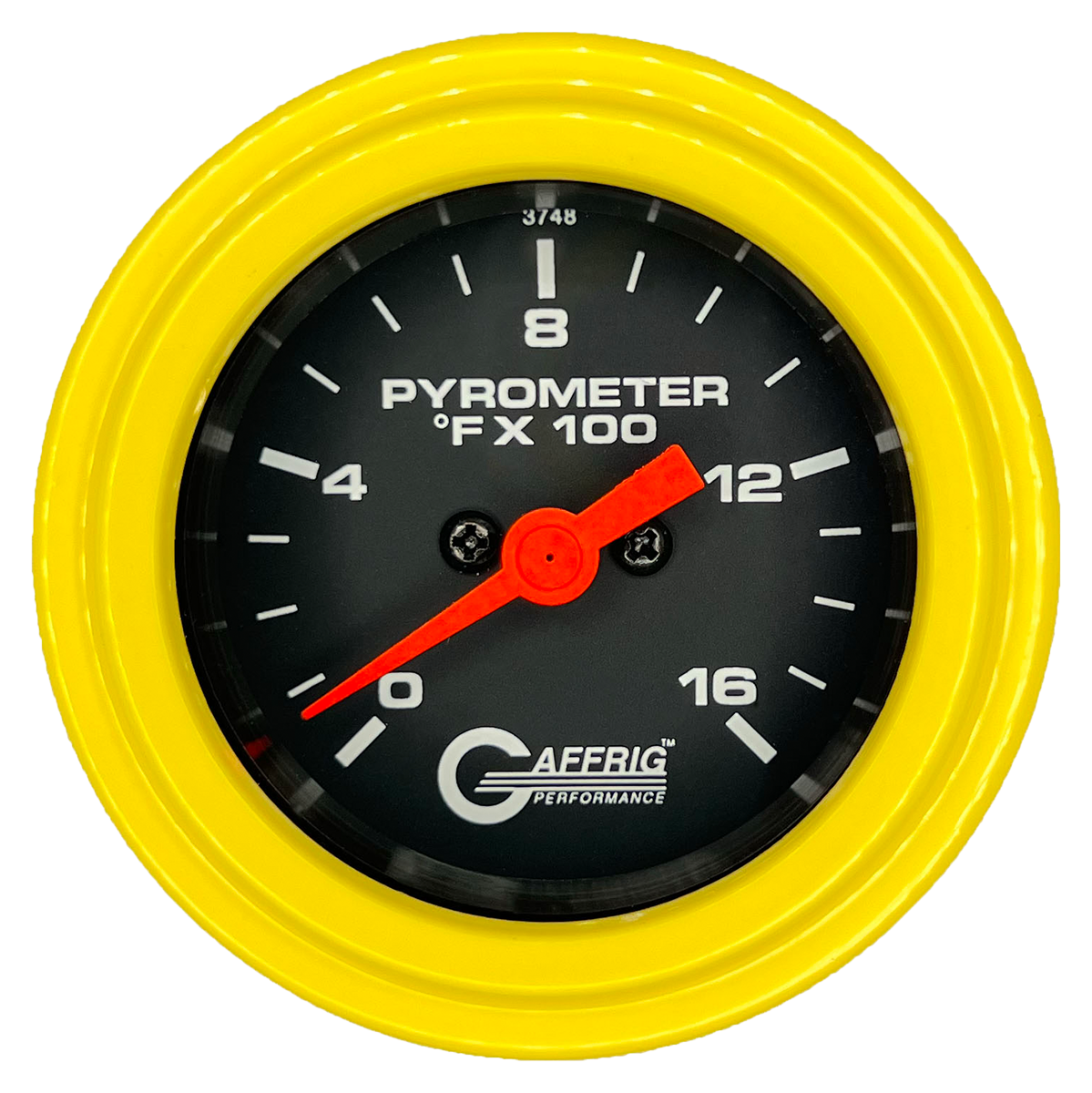 #5024 2 INCH ELECTRIC PYROMETER 0-1600 F Black Yellow / Step