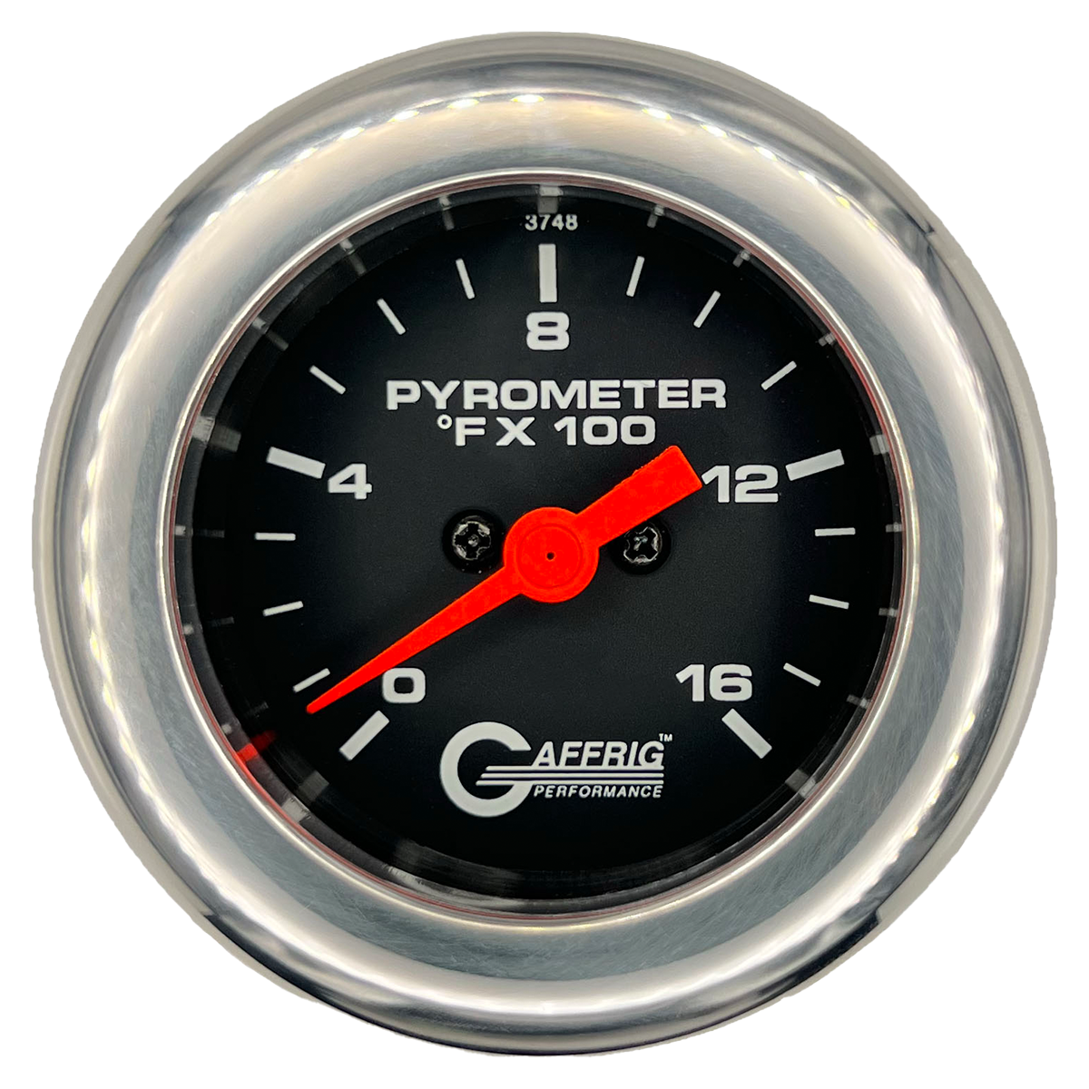 #5024 2 INCH ELECTRIC PYROMETER 0-1600 F Black Chrome / Step