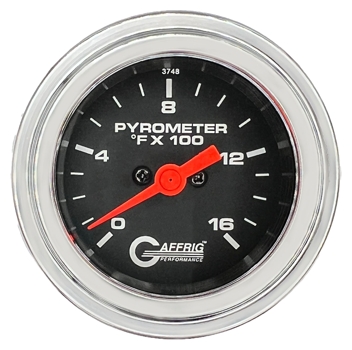 #5024 2 INCH ELECTRIC PYROMETER 0-1600 F Black Chrome / Step
