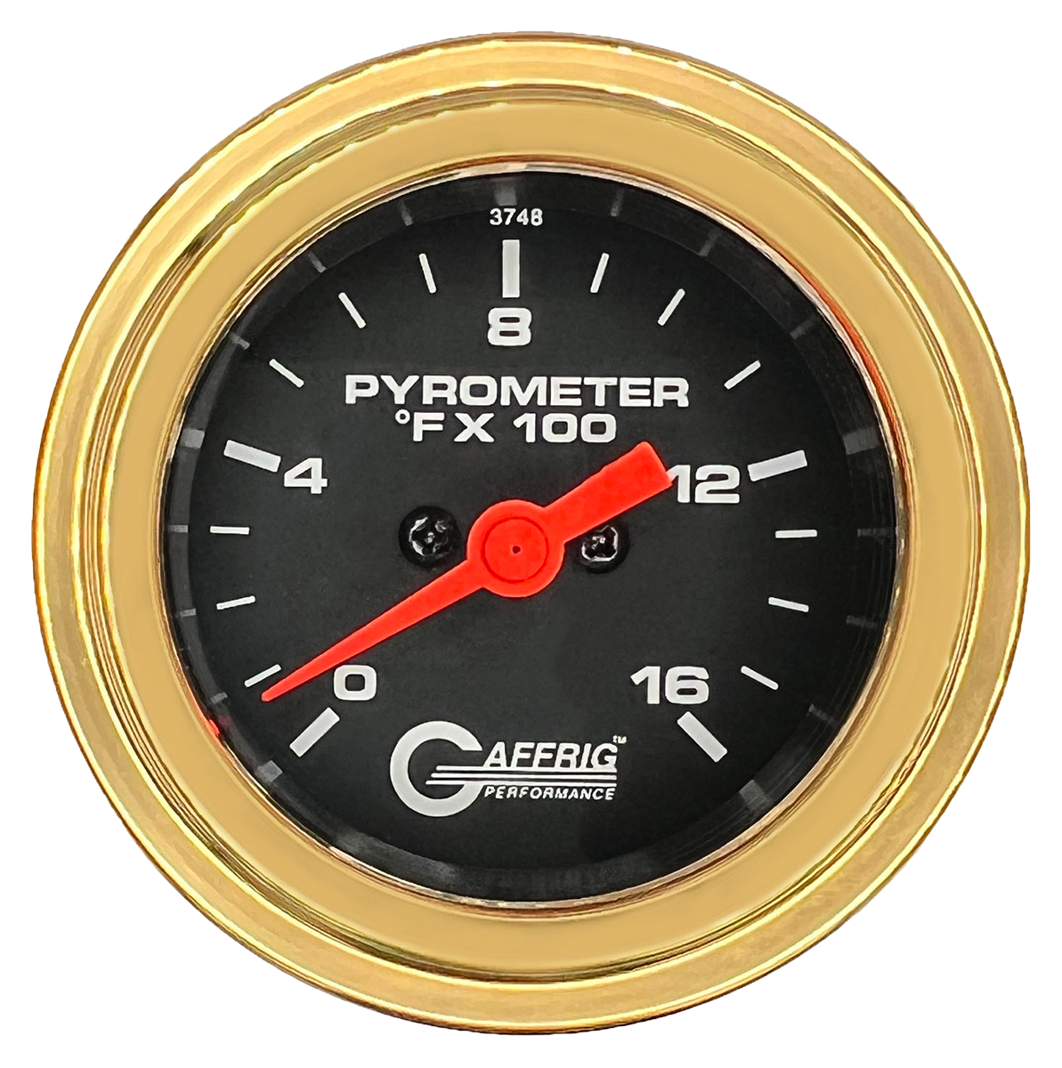 #5024 2 INCH ELECTRIC PYROMETER 0-1600 F Black Gold / Step