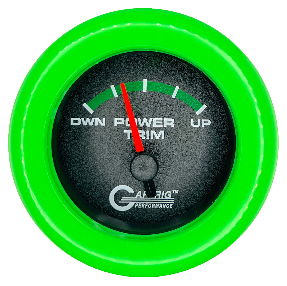 #5026 2 INCH ELECTRIC TRIM METER MERCURY Black Lime Green / Step