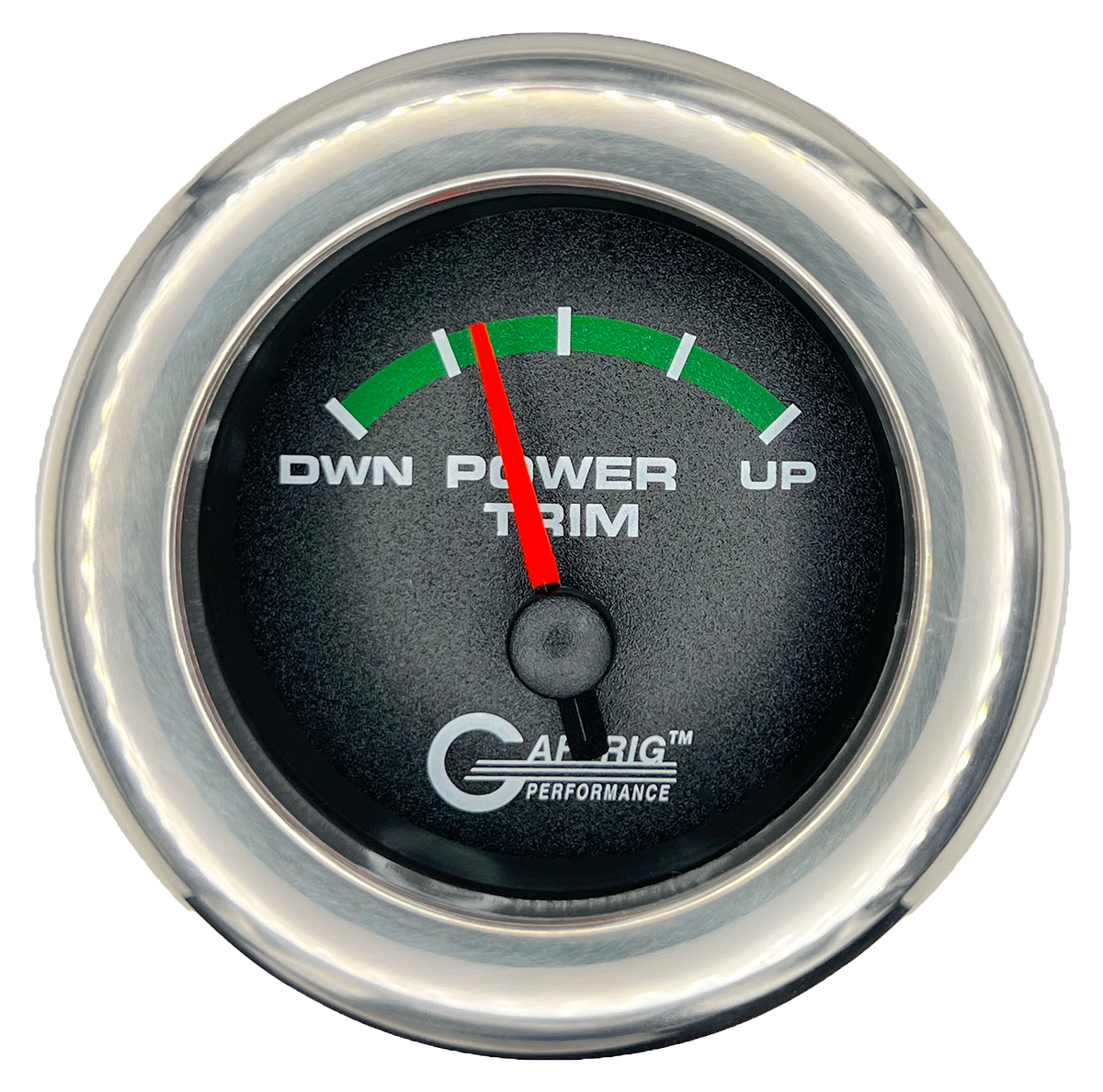 #5026 2 INCH ELECTRIC TRIM METER MERCURY Black Chrome / Step