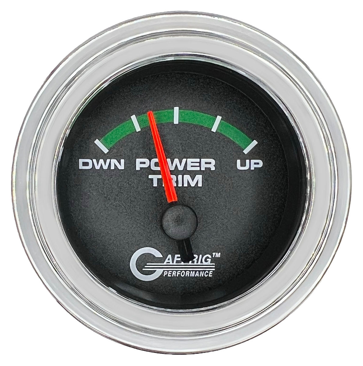 #5026 2 INCH ELECTRIC TRIM METER MERCURY Black Chrome / Step
