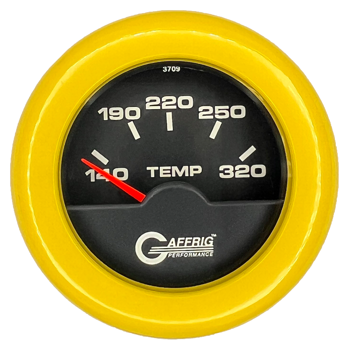 #5030 2 INCH ELECTRIC TRANS. TEMP. 140-320 F Black Yellow / Step