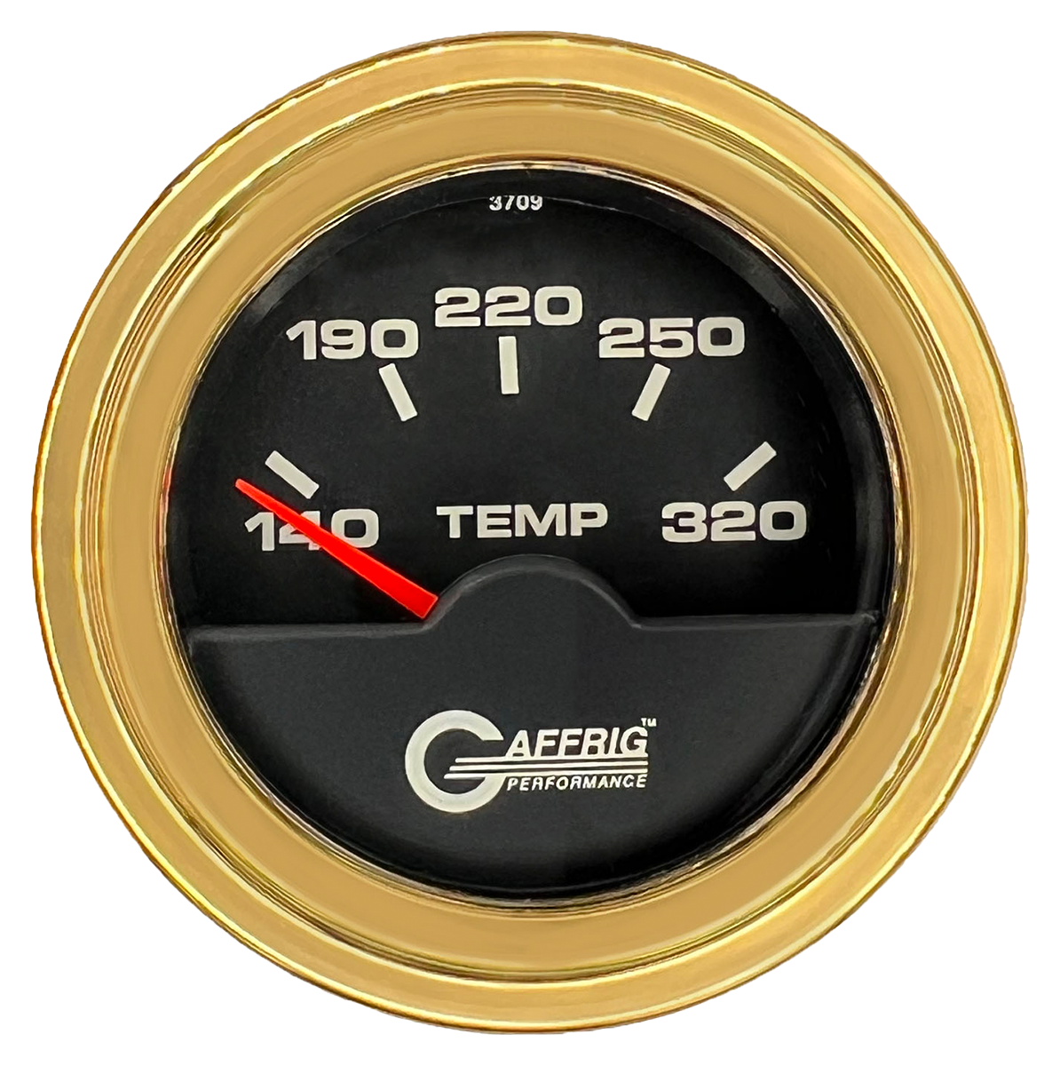 #5030 2 INCH ELECTRIC TRANS. TEMP. 140-320 F Black Gold / Step