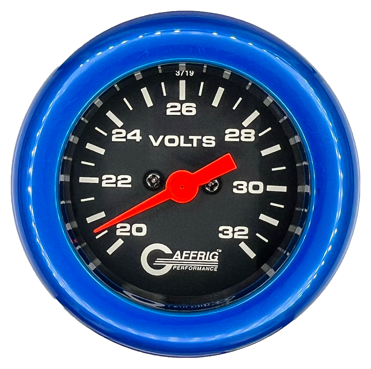 #5038 2 INCH ELECTRIC VOLTMETER 16-32 VOLT Black Blue / Step