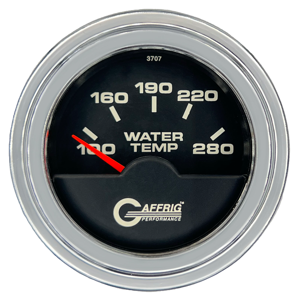 #5042 2 INCH ELECTRIC HIGH WATER TEMP. 100-280 F Black Chrome / Step