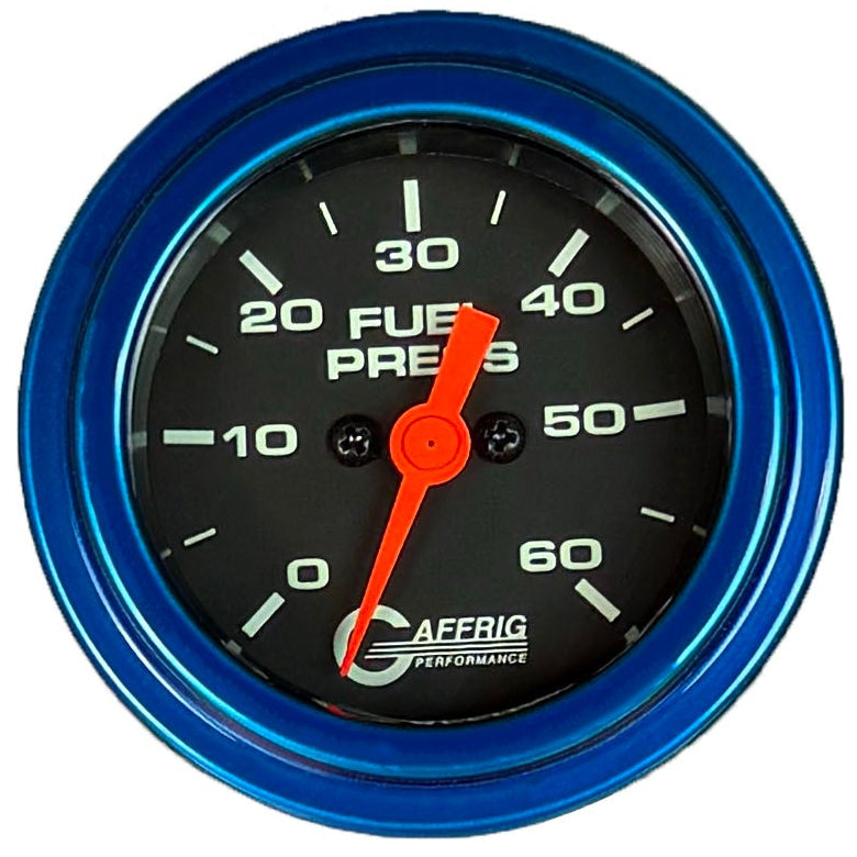 GAFFRIG PART #5050 2 INCH ELECTRIC FUEL PRESSURE MARINE BOAT GAUGE 0-60 PSI - BLACK